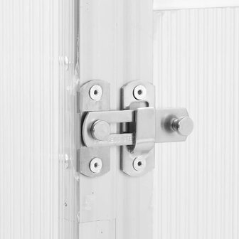 Tuinkas met basisframe 169x169x195 cm aluminium zilverkleurig 7