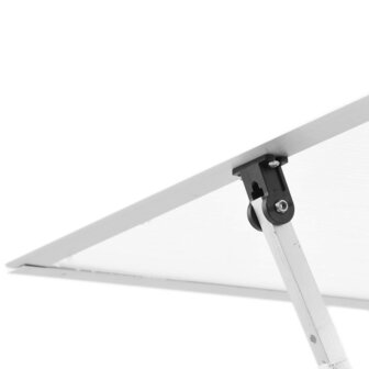 Tuinkas met basisframe 224x169x195 cm aluminium zilverkleurig 8