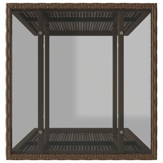 3-delige Bistroset met kussens poly rattan bruin 7