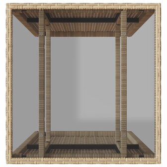 3-delige Bistroset met kussens poly rattan beige 7