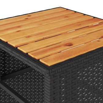 3-delige Bistroset met kussens poly rattan zwart 9