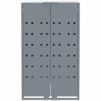 Containerberging voor 2 containers 138x79x117 cm staal grijs 5