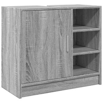 Wastafelkast 63x29x55 cm bewerkt hout grijs sonoma eikenkleurig 2