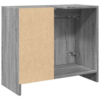 Wastafelkast 63x29x55 cm bewerkt hout grijs sonoma eikenkleurig 7
