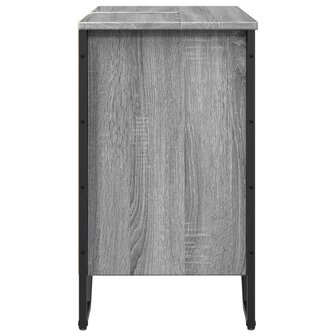 Wastafelkast 60x35x60 cm bewerkt hout grijs sonoma eikenkleurig 5