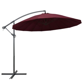 Zweefparasol met aluminium paal 3 m bordeauxrood 1