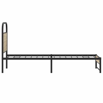Bedframe zonder matras bewerkt hout gerookt eiken 80x200 cm 6