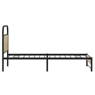 Bedframe zonder matras bewerkt hout sonoma eikenkleur 75x190 cm 6