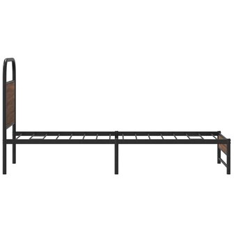 Bedframe zonder matras bewerkt hout bruin eikenkleur 75x190 cm 6
