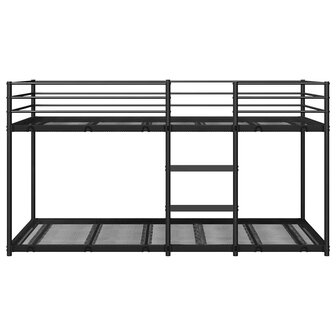 Stapelbed zonder matras 90x200 cm staal zwart 5