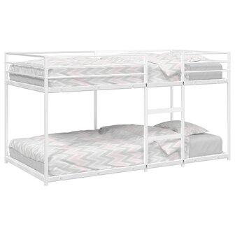 Stapelbed zonder matras 80x200 cm staal wit 1