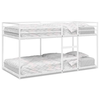 Stapelbed zonder matras 80x200 cm staal wit 2