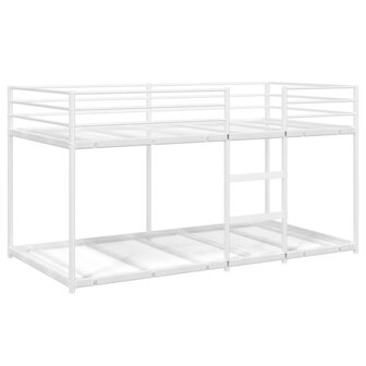 Stapelbed zonder matras 80x200 cm staal wit 4