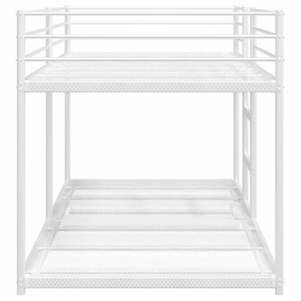 Stapelbed zonder matras 80x200 cm staal wit 6