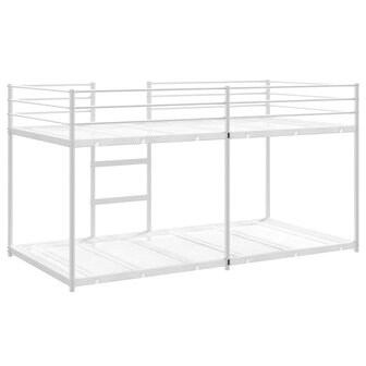 Stapelbed zonder matras 90x200 cm staal wit 7