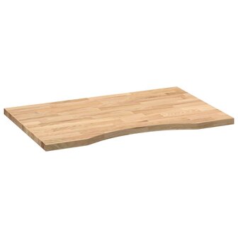 Bureaublad rechthoekig 80x60x2,5 cm onbehandeld eikenhout 4