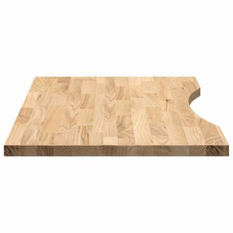Bureaublad rechthoekig 80x60x2,5 cm onbehandeld eikenhout 6