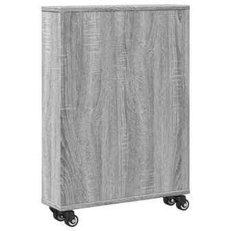 Opbergtrolley smal 48x13x68 cm bewerkt hout grijs sonoma eiken 6