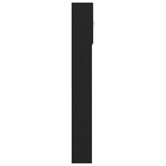 Wasmachinekast 64x24x190 cm spaanplaat zwart eikenkleurig 7