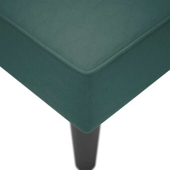 Chaise longue met rechterarmleuning fluweel donkergroen 7