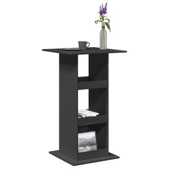 Bartafel met opbergruimte 60x60x102 cm bewerkt hout zwart 1