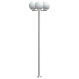 Vloerlamp voor buiten 2 st 215 cm roestvrij staal zilverkleurig 4