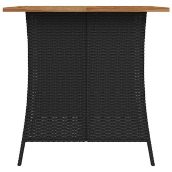 5-delige Tuinset met kussens poly rattan zwart 3