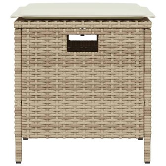 5-delige Tuinset met kussens poly rattan beige 3