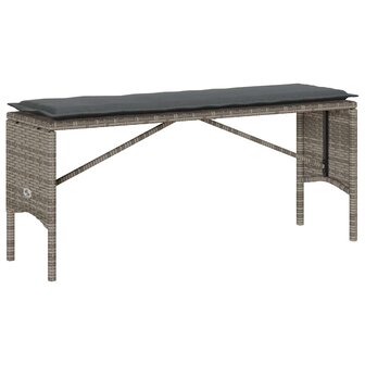 3-delige Tuinset met kussens poly rattan grijs 5