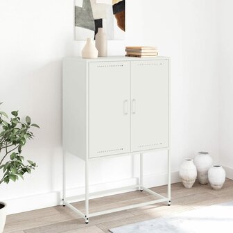 Hoge kast 68,5x38,5x107 cm staal wit 3