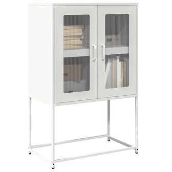 Hoge kast 68x39x107 cm staal wit 1