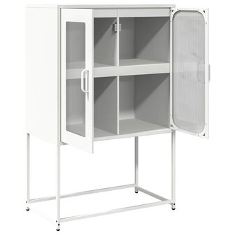 Hoge kast 68x39x107 cm staal wit 6