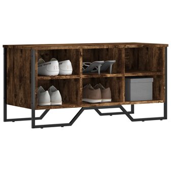 Schoenenkast 90x38x45,5 cm bewerkt hout gerookt eikenkleurig 1
