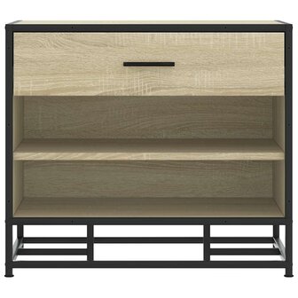 Schoenenbank 60x40x53,5 cm bewerkt hout en metaal sonoma eiken 4