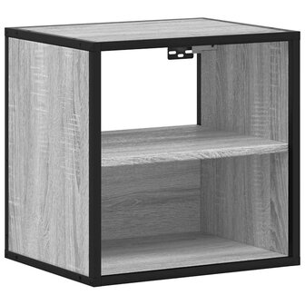 Nachtkastje wandgemonteerd 40x31x39,5cm grijs sonoma eikenkleur 2