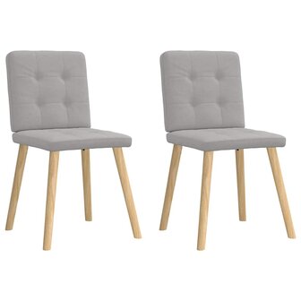 Eetkamerstoelen 2 st stof wolk grijs 1