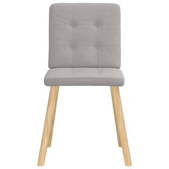 Eetkamerstoelen 2 st stof wolk grijs 4