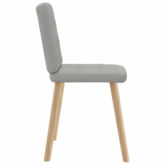 Eetkamerstoelen 2 st stof wolk grijs 5