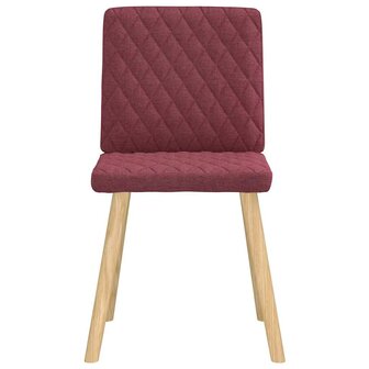 Eetkamerstoelen 2 st stof wijnrood 3