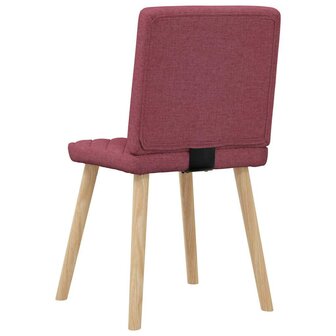 Eetkamerstoelen 2 st stof wijnrood 6