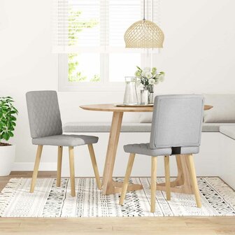 Eetkamerstoelen 2 st stof wolk grijs 1