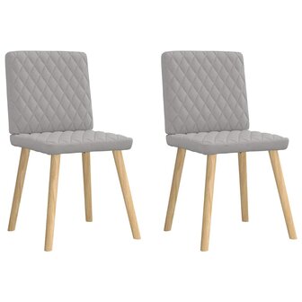 Eetkamerstoelen 2 st stof wolk grijs 2
