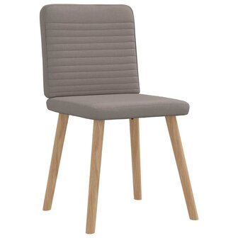 Eetkamerstoelen draaibaar 2 st stof taupe 3