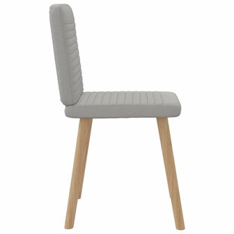 Eetkamerstoelen 2 st stof wolk grijs 5