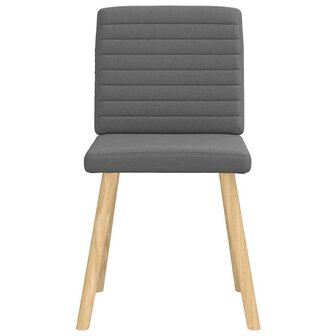 Eetkamerstoelen 2 st stof donkergrijs 4