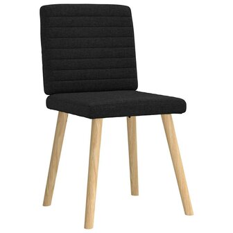 Eetkamerstoelen 2 st stof zwart 3