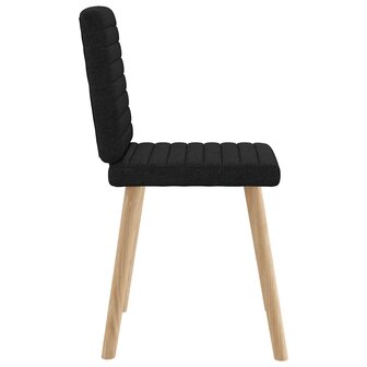 Eetkamerstoelen 2 st stof zwart 5