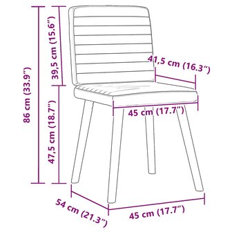 Eetkamerstoelen 2 st stof zwart 9
