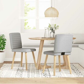 Eetkamerstoelen 2 st stof wolk grijs 1