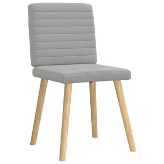 Eetkamerstoelen 2 st stof wolk grijs 3